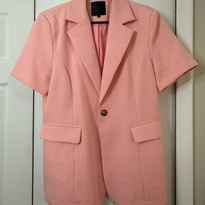Ina Light Pink Short Sleeve Blazer